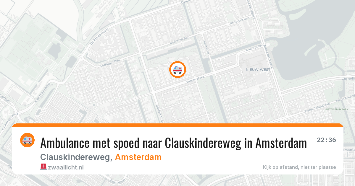 Ambulance met spoed naar Clauskindereweg in Amsterdam — 10 jun 2026