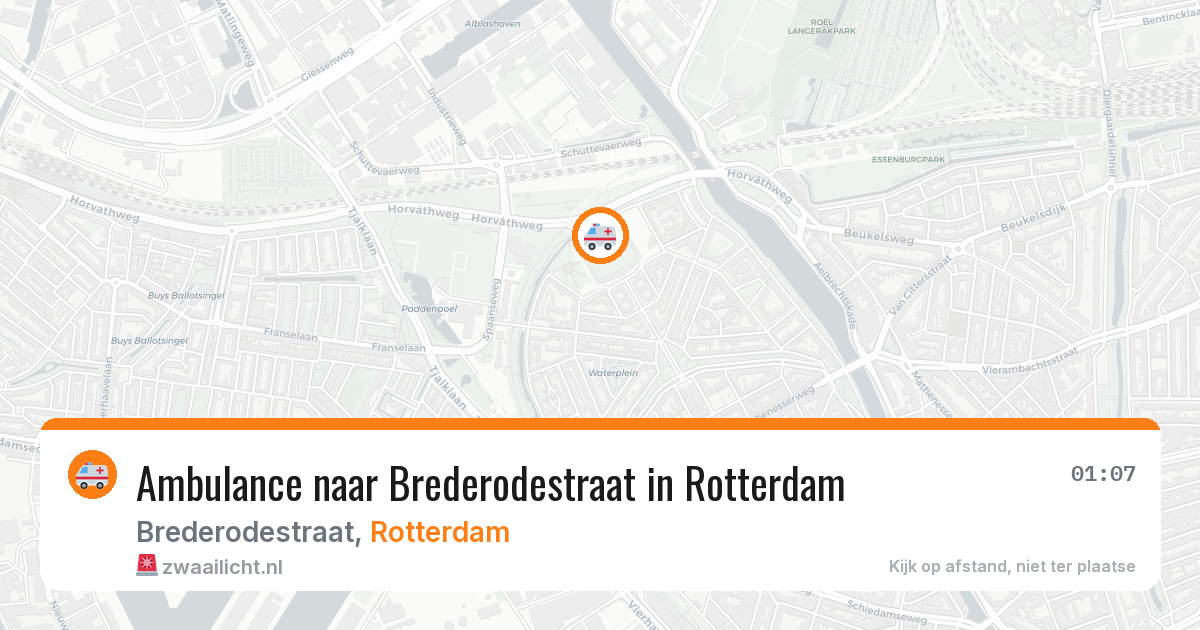 Ambulance naar Brederodestraat in Rotterdam — 7 jun 2026