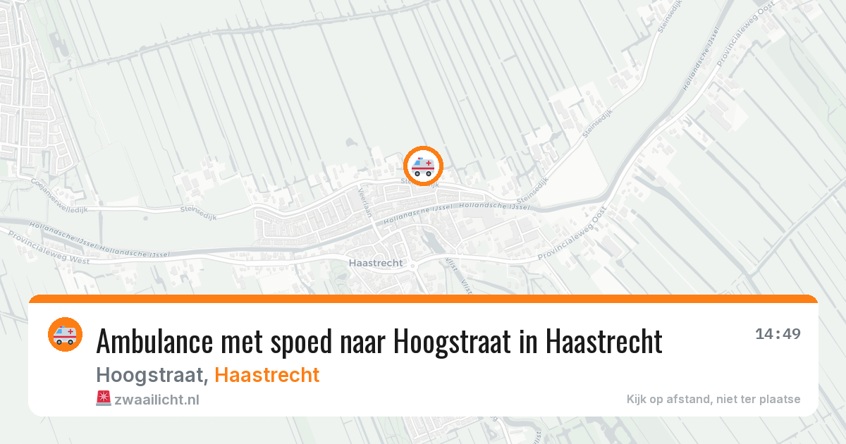Ambulance met spoed naar Hoogstraat in Haastrecht — 28 mei 2026