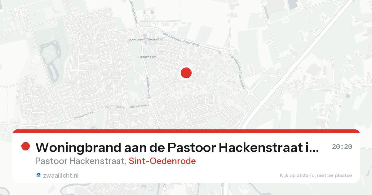 Woningbrand aan de Pastoor Hackenstraat in Sint-Oedenrode — 7 feb 2026