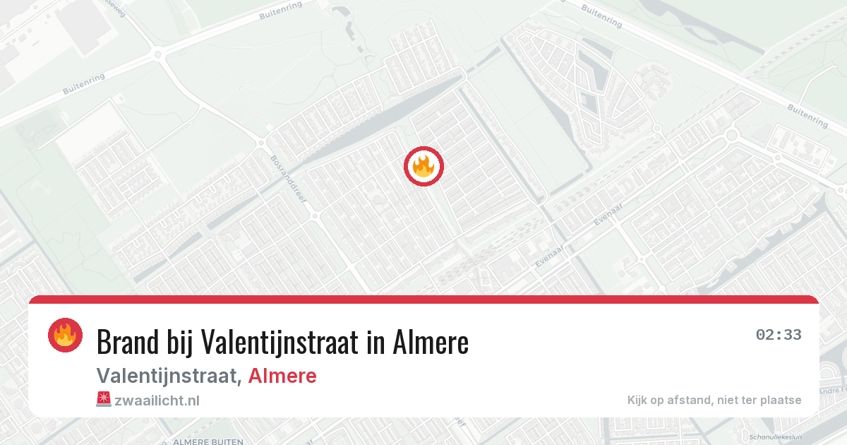 Brand bij Valentijnstraat in Almere — 21 apr 2026