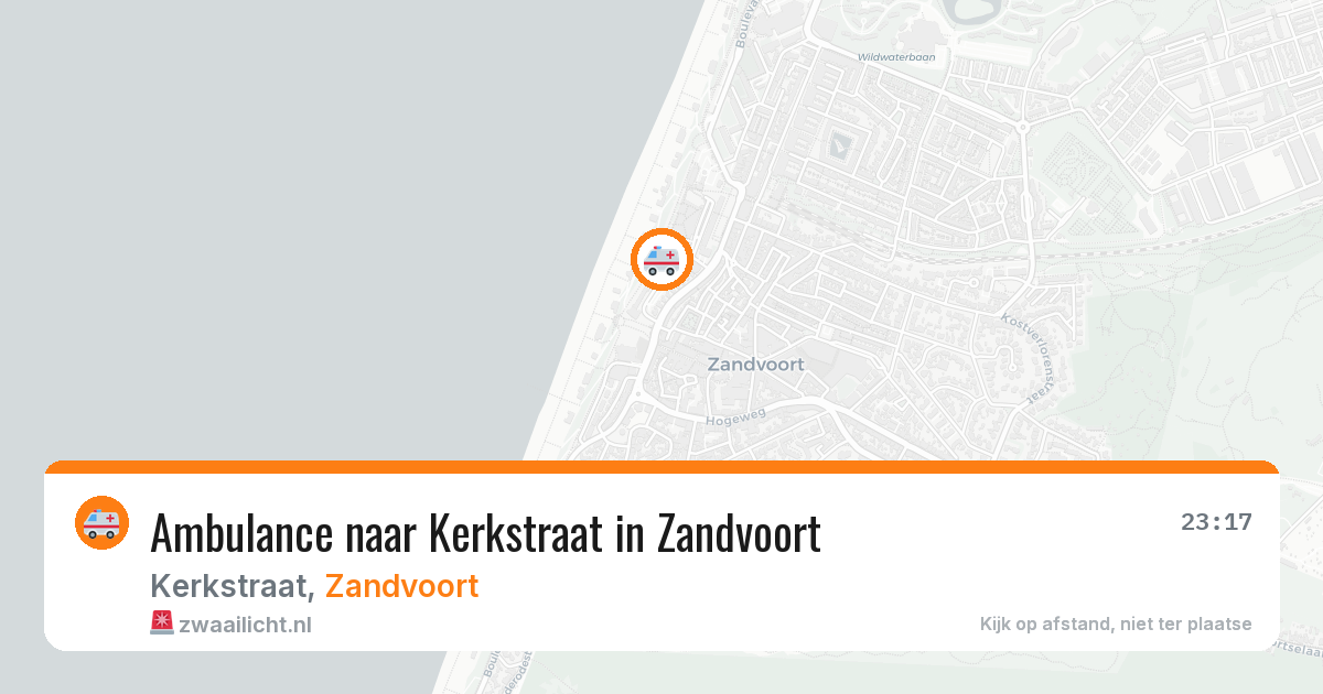 Ambulance naar Kerkstraat in Zandvoort — 1 jun 2026