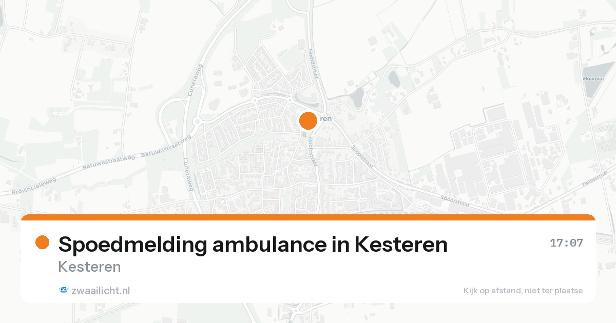 Spoedmelding ambulance in Kesteren — 15 aug 2026