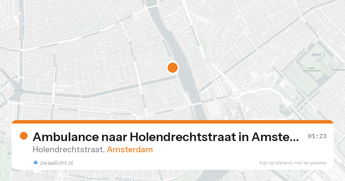 Ambulance naar Holendrechtstraat in Amsterdam — 22 aug 2026