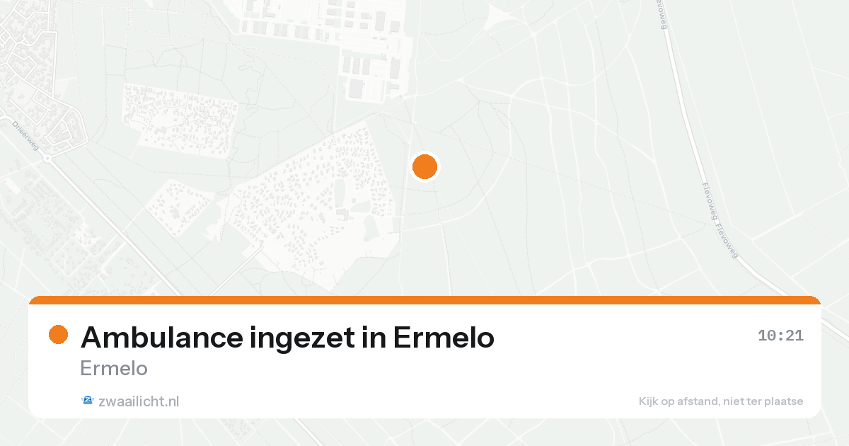 Ambulance ingezet in Ermelo — 16 aug 2026