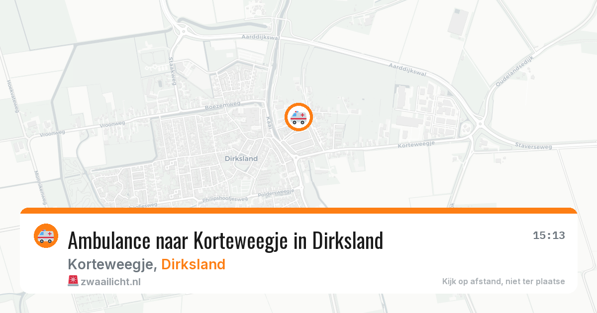 Ambulance naar Korteweegje in Dirksland — 9 jun 2026