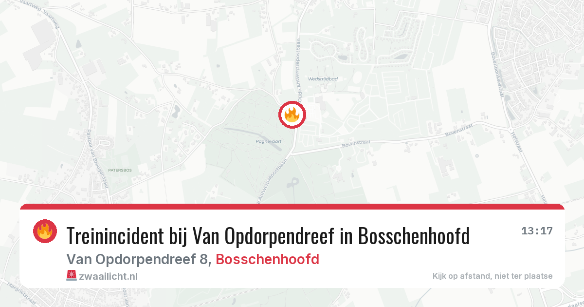 Treinincident bij Van Opdorpendreef in Bosschenhoofd — 1 jul 2026