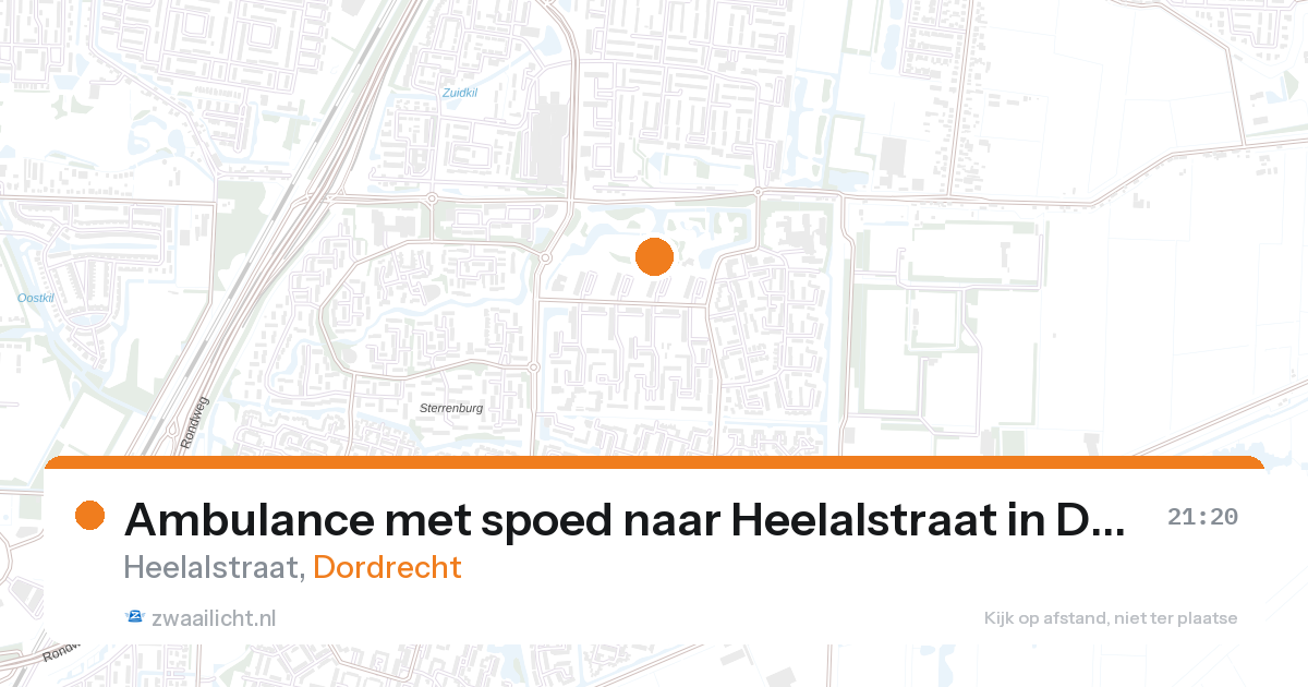 Ambulance met spoed naar Heelalstraat in Dordrecht — 26 aug 2026