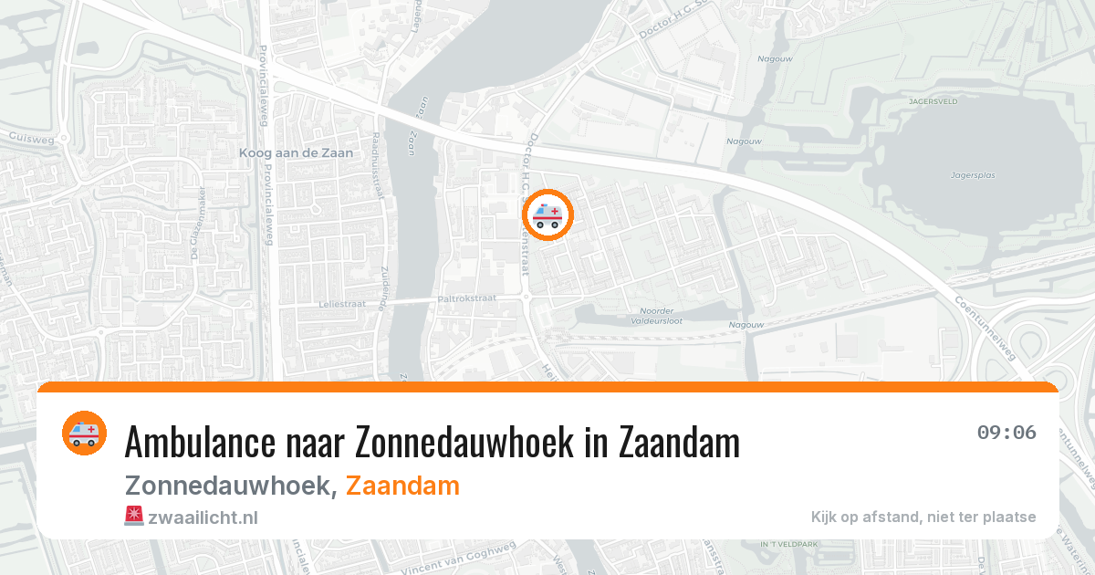 Ambulance naar Zonnedauwhoek in Zaandam — 2 apr 2026