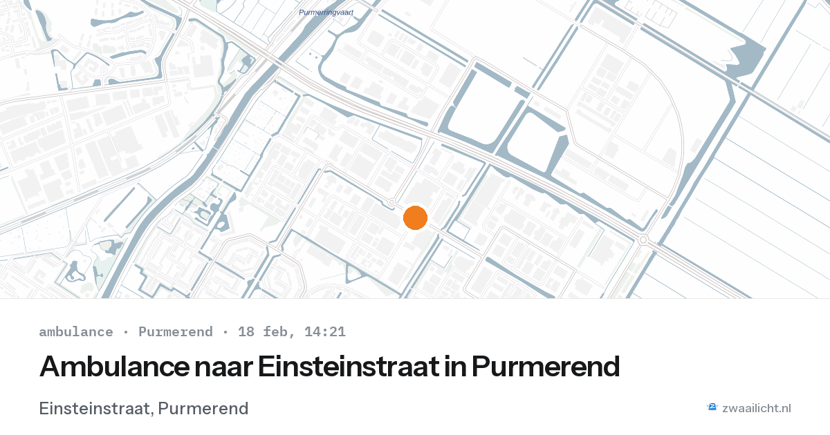 Ambulance naar Einsteinstraat in Purmerend — 18 feb 2026