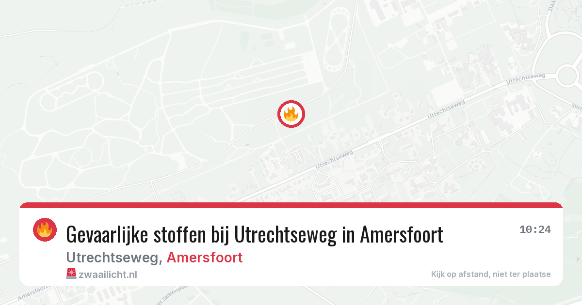 Gevaarlijke stoffen bij Utrechtseweg in Amersfoort — 20 jun 2026