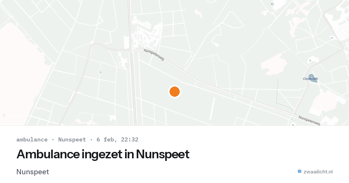 Ambulance ingezet in Nunspeet — 6 feb 2026