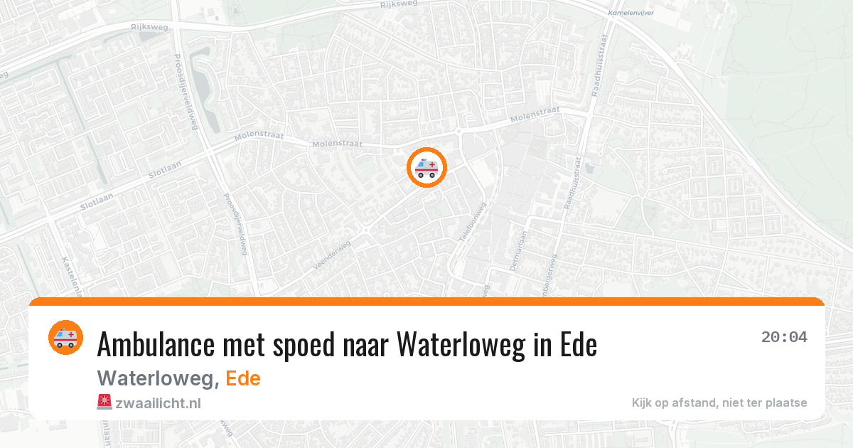 Ambulance met spoed naar Waterloweg in Ede — 21 mrt 2026