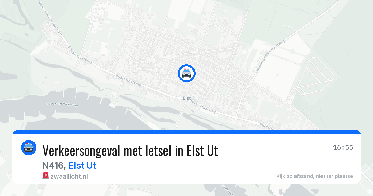Verkeersongeval met letsel in Elst Ut — 6 mei 2026