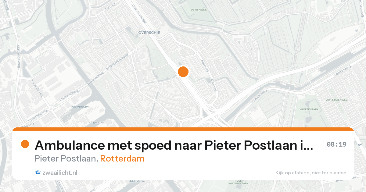 Ambulance met spoed naar Pieter Postlaan in Rotterdam — 8 feb 2026