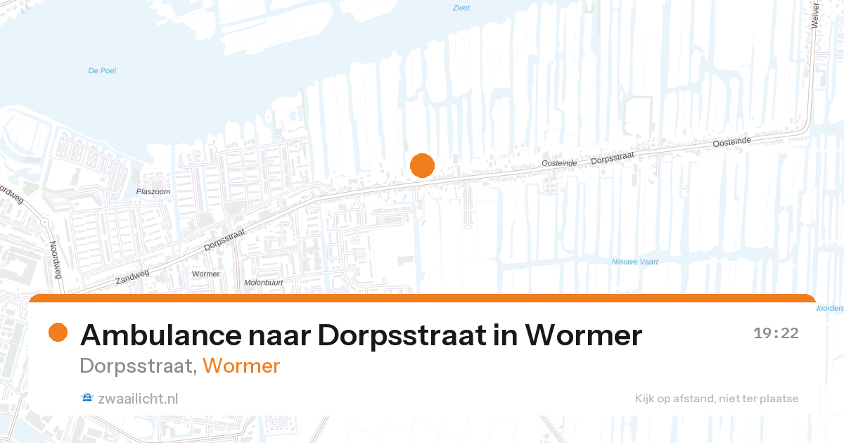 Ambulance naar Dorpsstraat in Wormer — 27 aug 2026