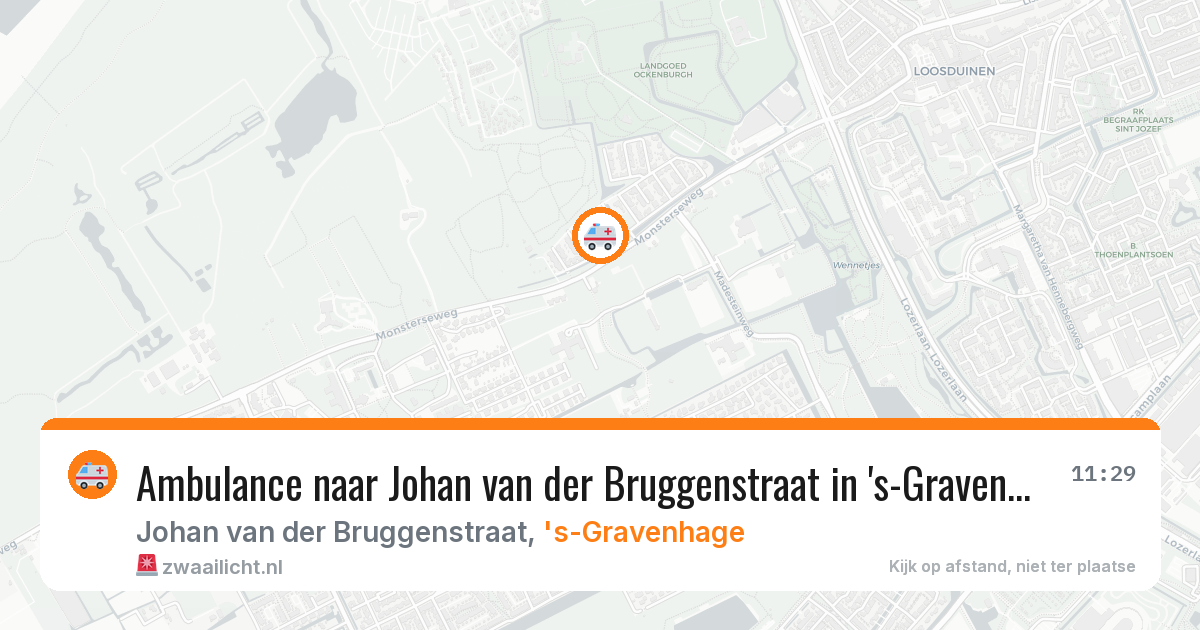 Ambulance naar Johan van der Bruggenstraat in 's-Gravenhage — 8 mei 2026