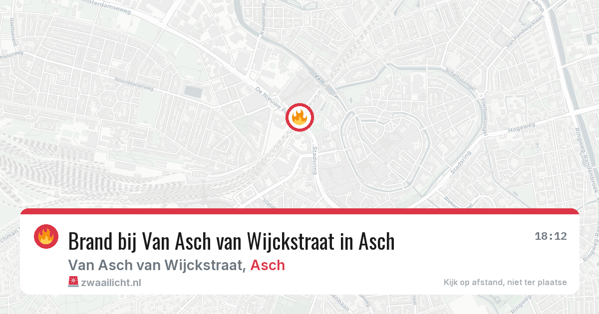 Brand bij Van Asch van Wijckstraat in Asch — 22 jul 2026