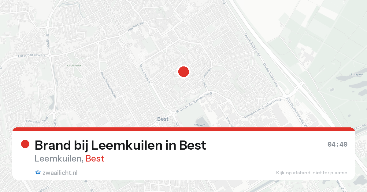 Brand bij Leemkuilen in Best — 22 aug 2026