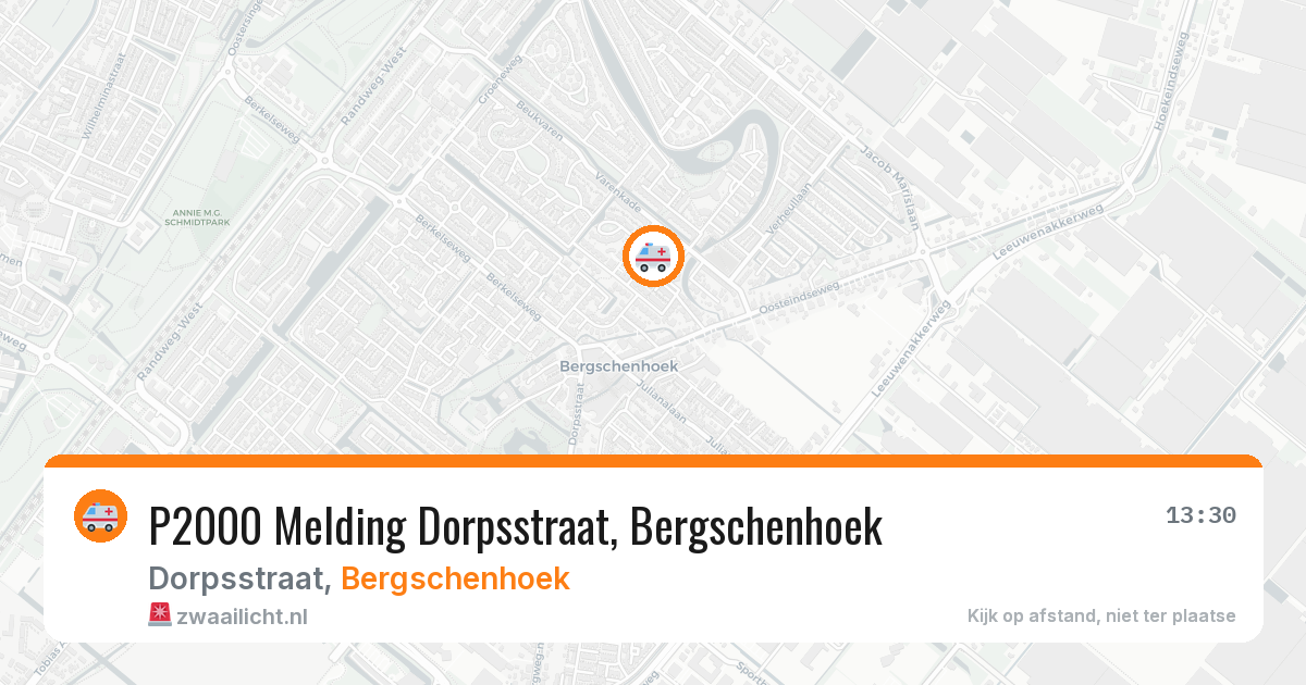 P2000 Melding Dorpsstraat, Bergschenhoek — 8 feb 2026