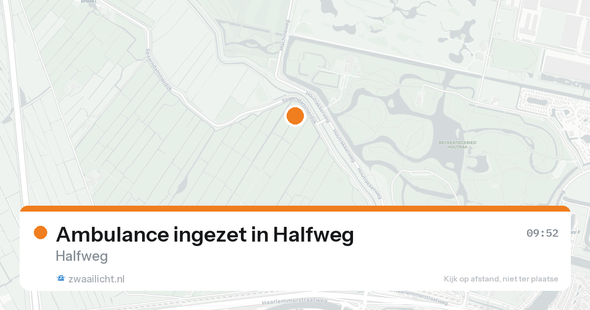 Ambulance ingezet in Halfweg — 18 aug 2026