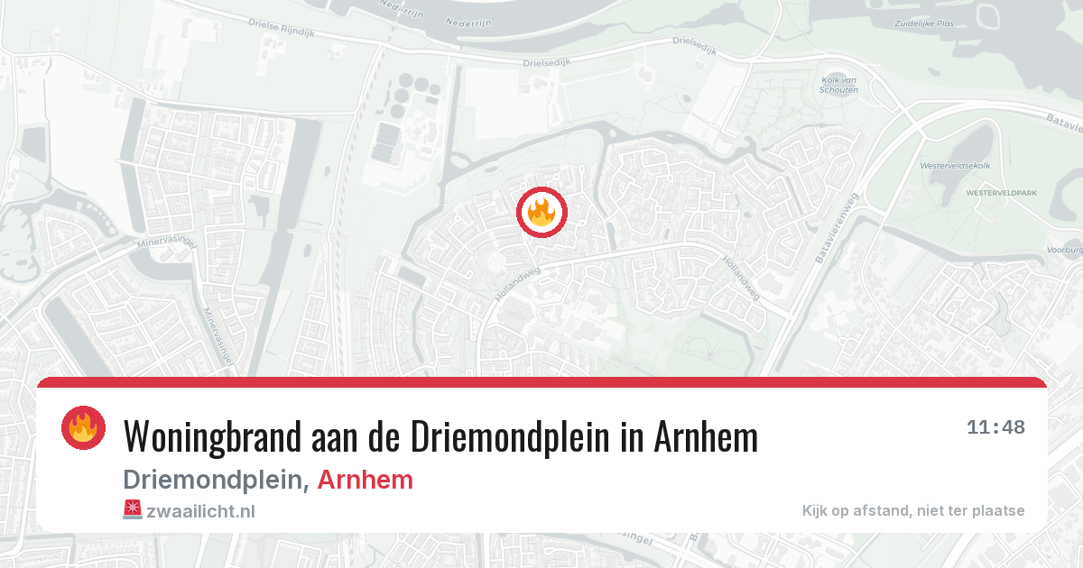 Woningbrand aan de Driemondplein in Arnhem — 28 apr 2026