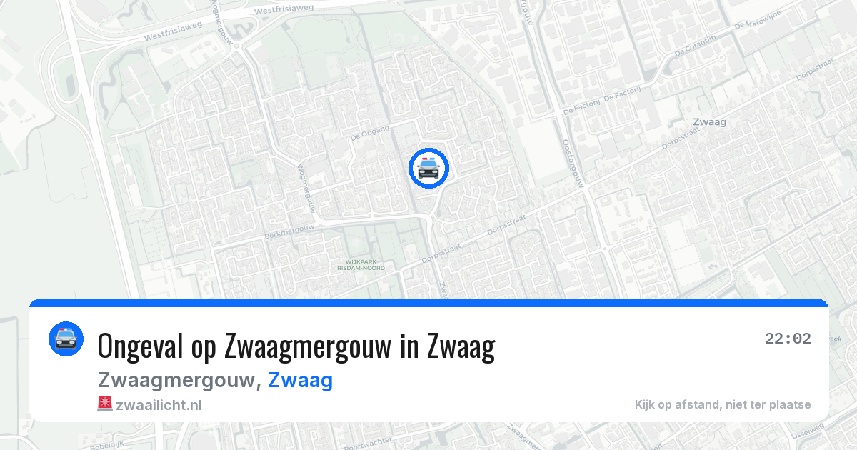 Ongeval op Zwaagmergouw in Zwaag — 22 jun 2026