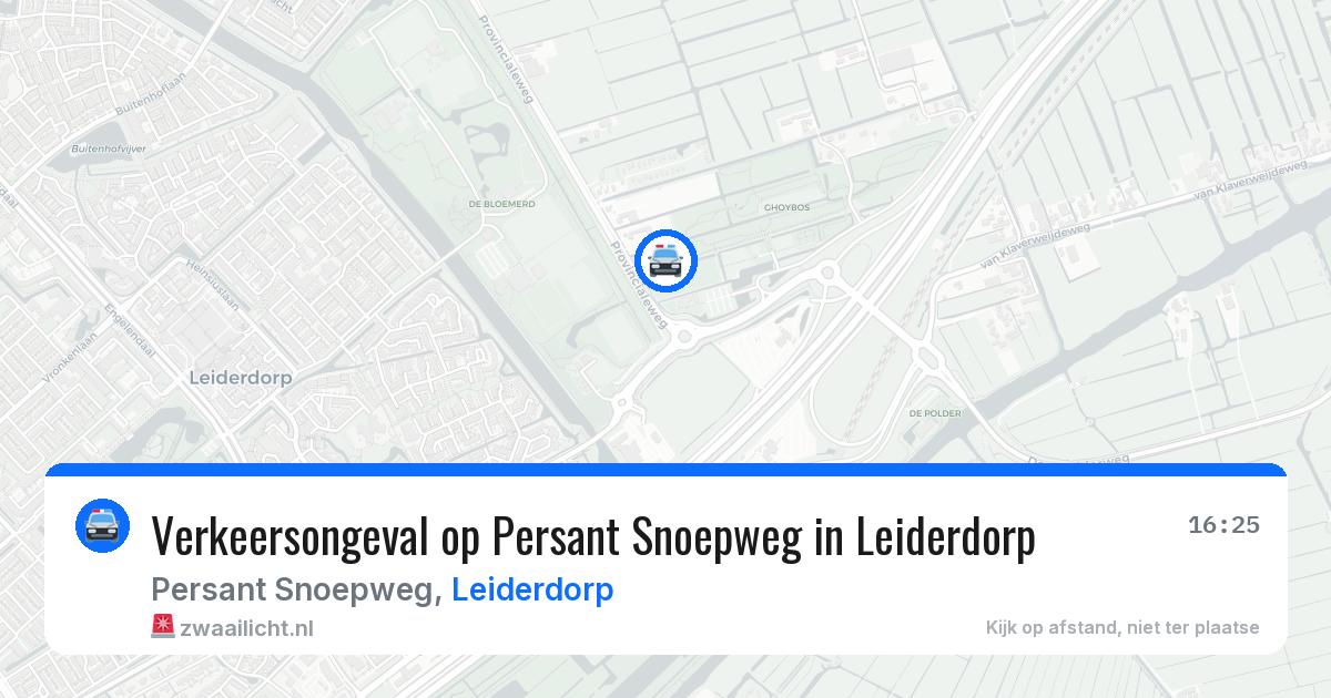 Verkeersongeval op Persant Snoepweg in Leiderdorp — 21 mei 2026