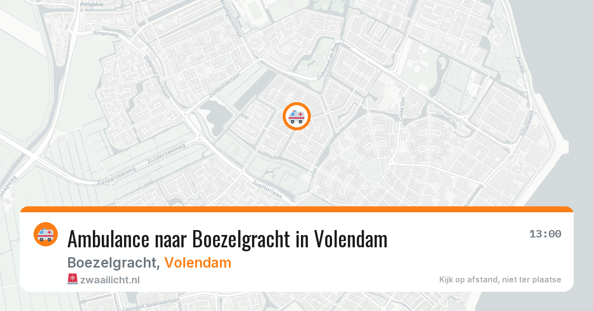 Ambulance naar Boezelgracht in Volendam — 16 apr 2026