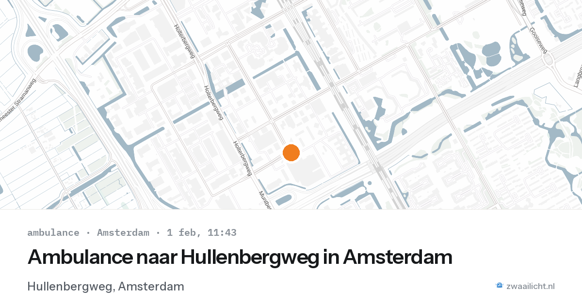 Ambulance naar Hullenbergweg in Amsterdam — 1 feb 2026