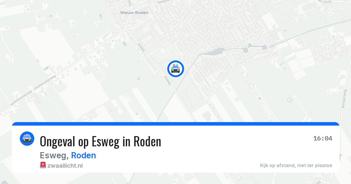 Ongeval op Esweg in Roden — 5 mei 2026