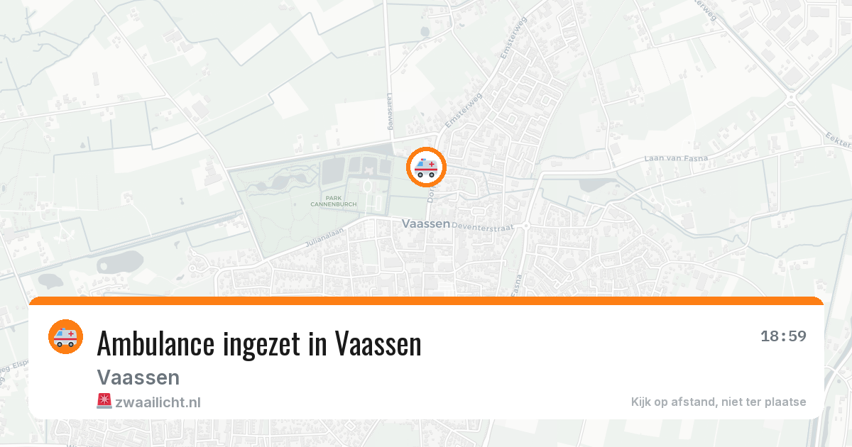 Ambulance ingezet in Vaassen — 1 aug 2026