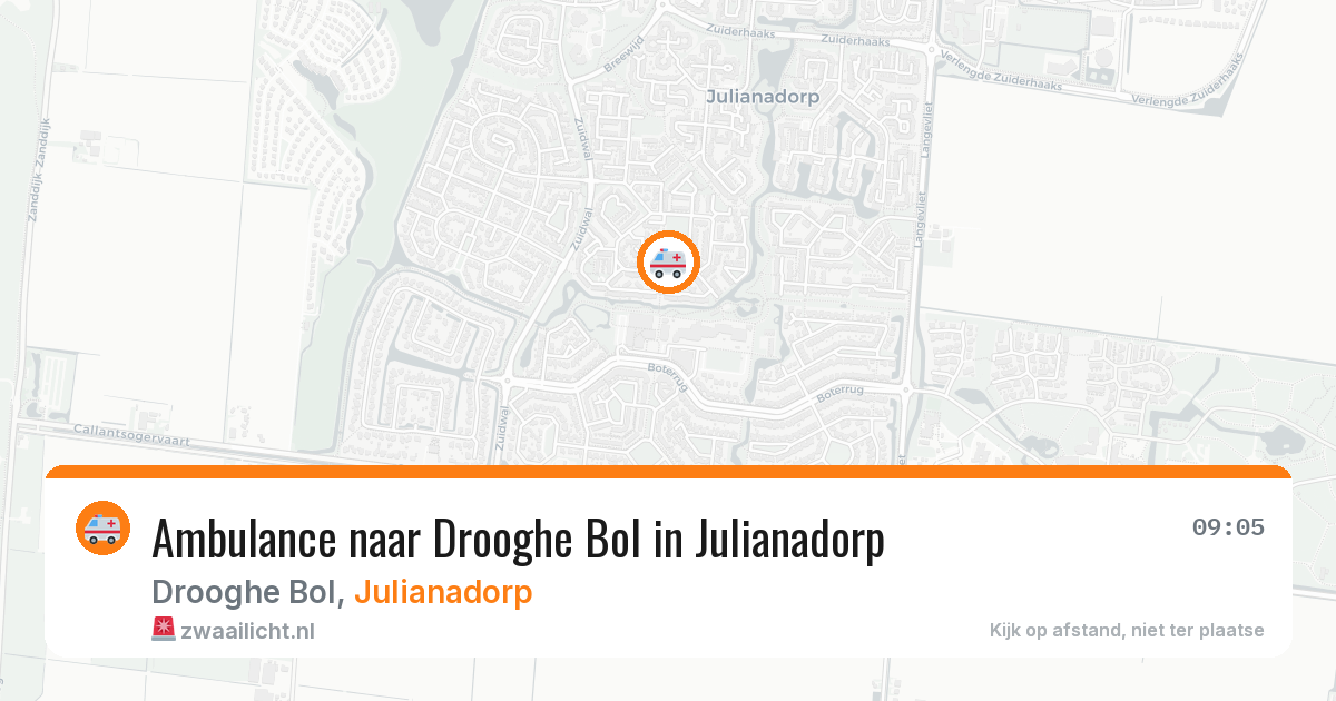 Ambulance naar Drooghe Bol in Julianadorp — 17 mei 2026