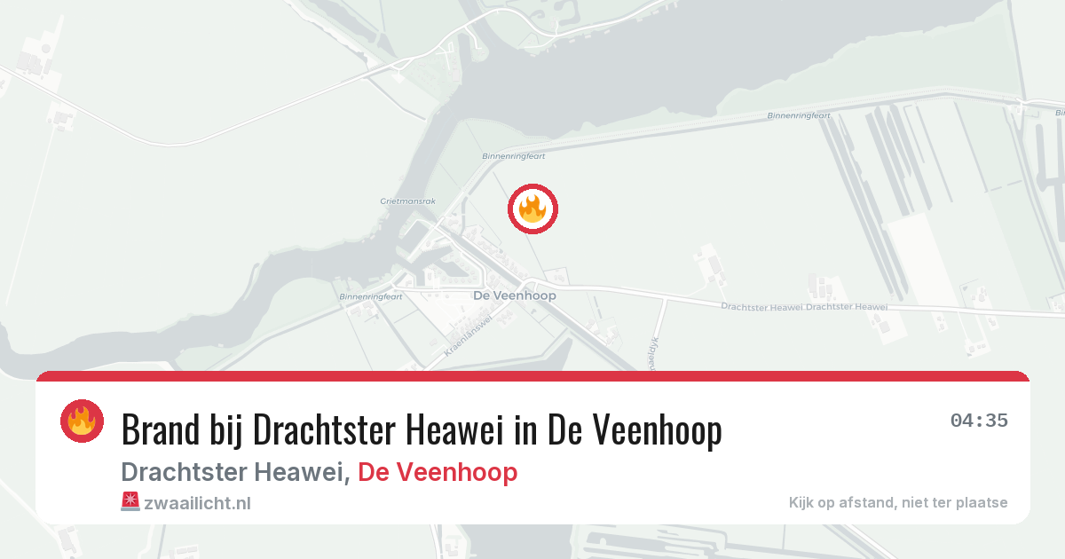 Brand bij Drachtster Heawei in De Veenhoop — 20 mei 2026