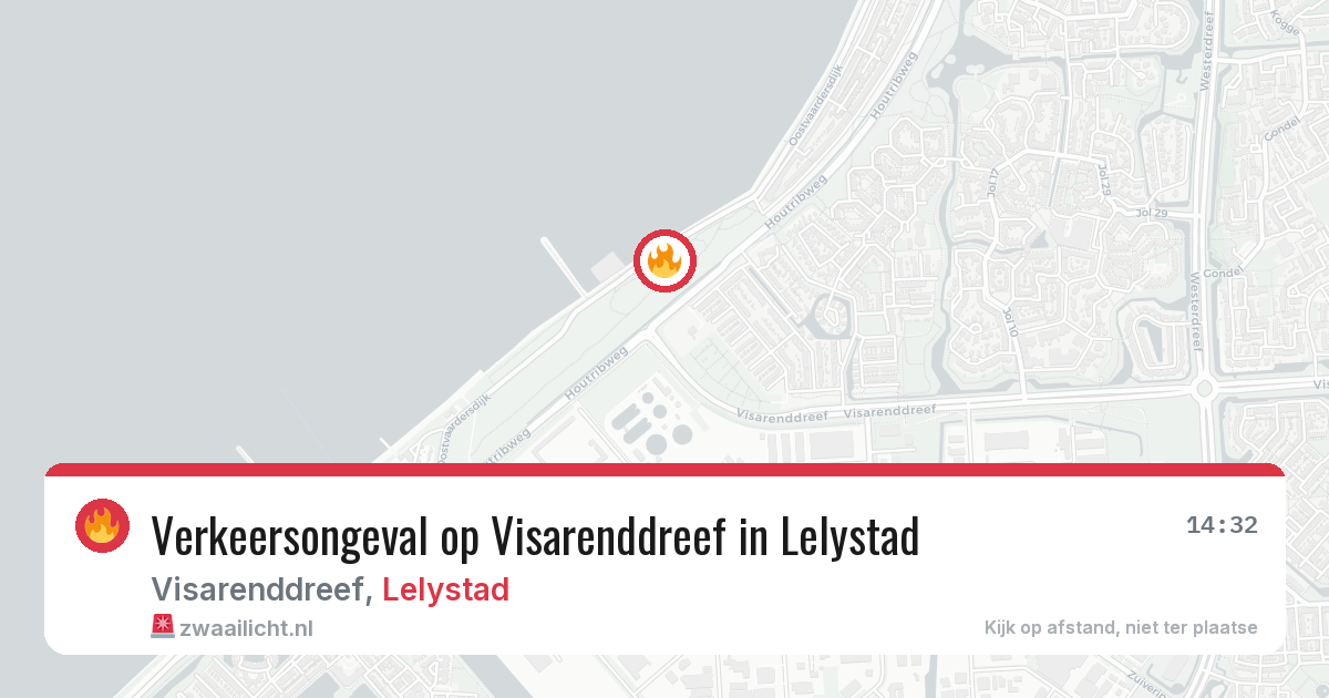 Verkeersongeval op Visarenddreef in Lelystad — 13 mrt 2026