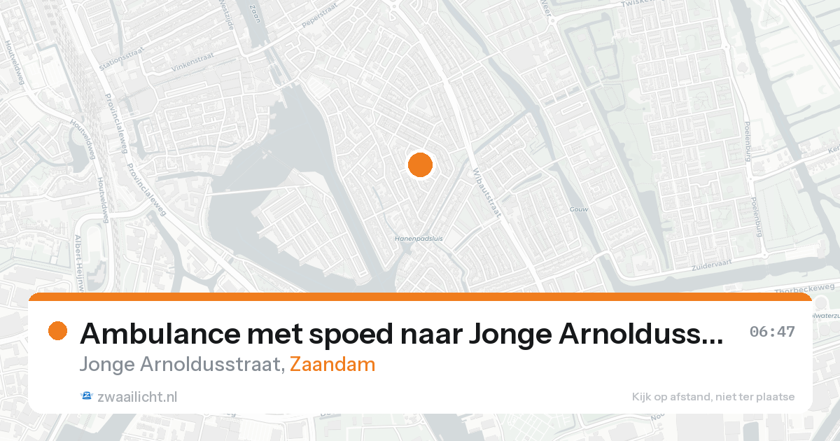 Ambulance met spoed naar Jonge Arnoldusstraat in Zaandam — 8 feb 2026