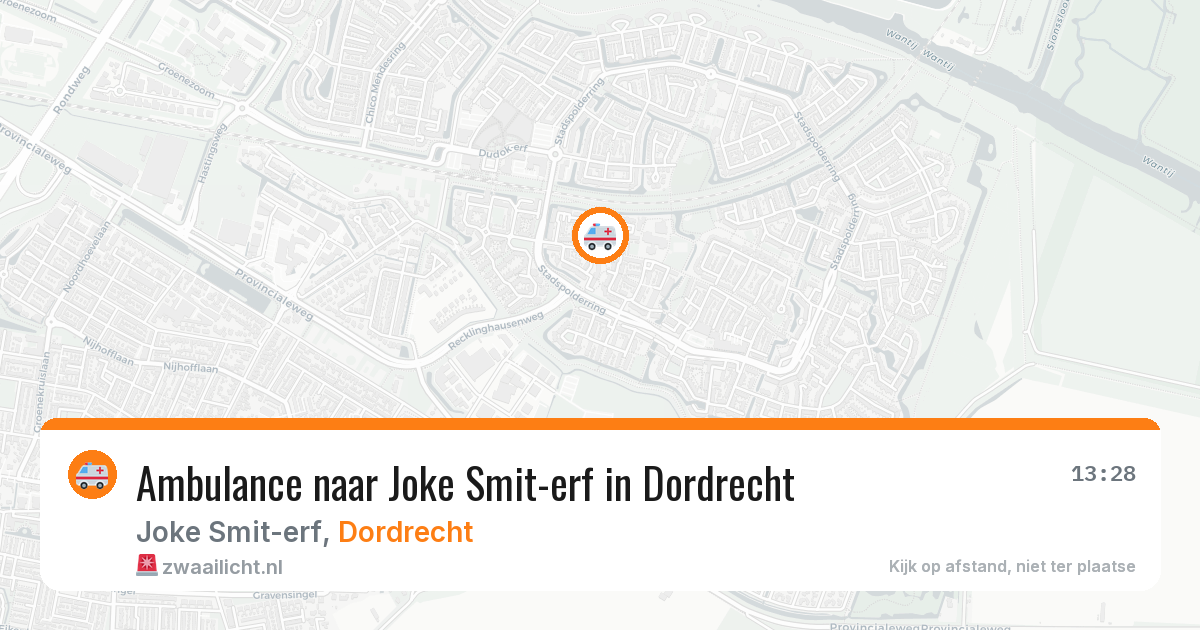 Ambulance naar Joke Smit-erf in Dordrecht — 29 jun 2026