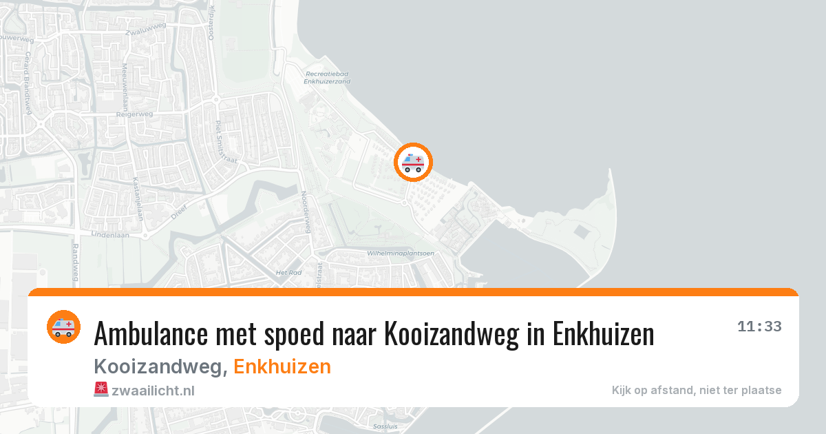 Ambulance met spoed naar Kooizandweg in Enkhuizen — 16 feb 2026