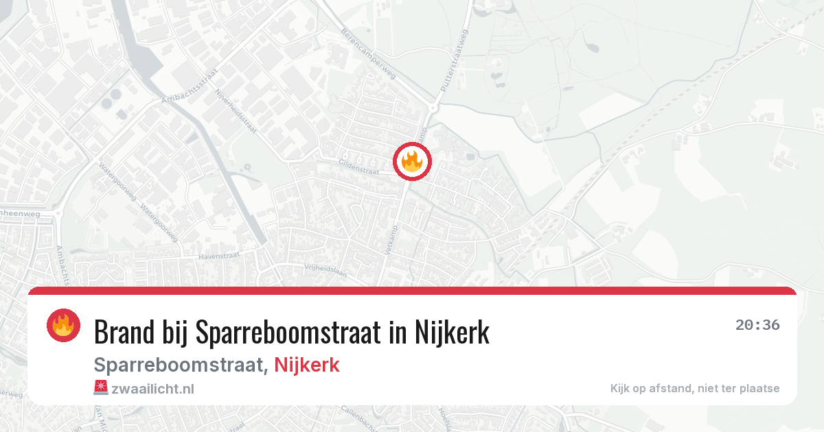 Brand bij Sparreboomstraat in Nijkerk — 1 jul 2026