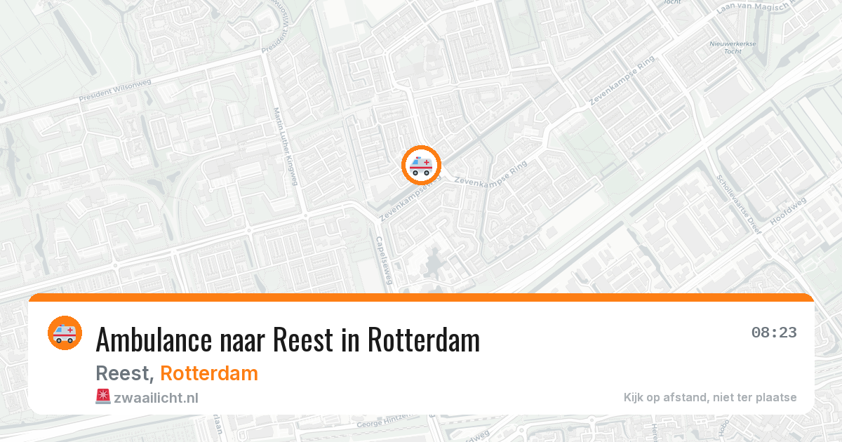 Ambulance naar Reest in Rotterdam — 9 apr 2026