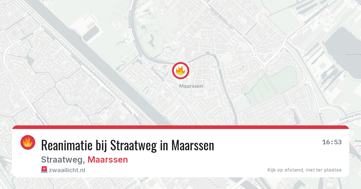 Reanimatie bij Straatweg in Maarssen — 14 aug 2026