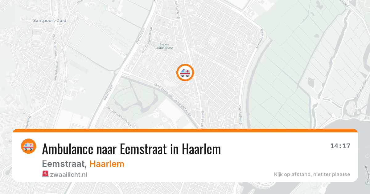 Ambulance naar Eemstraat in Haarlem — 17 mei 2026