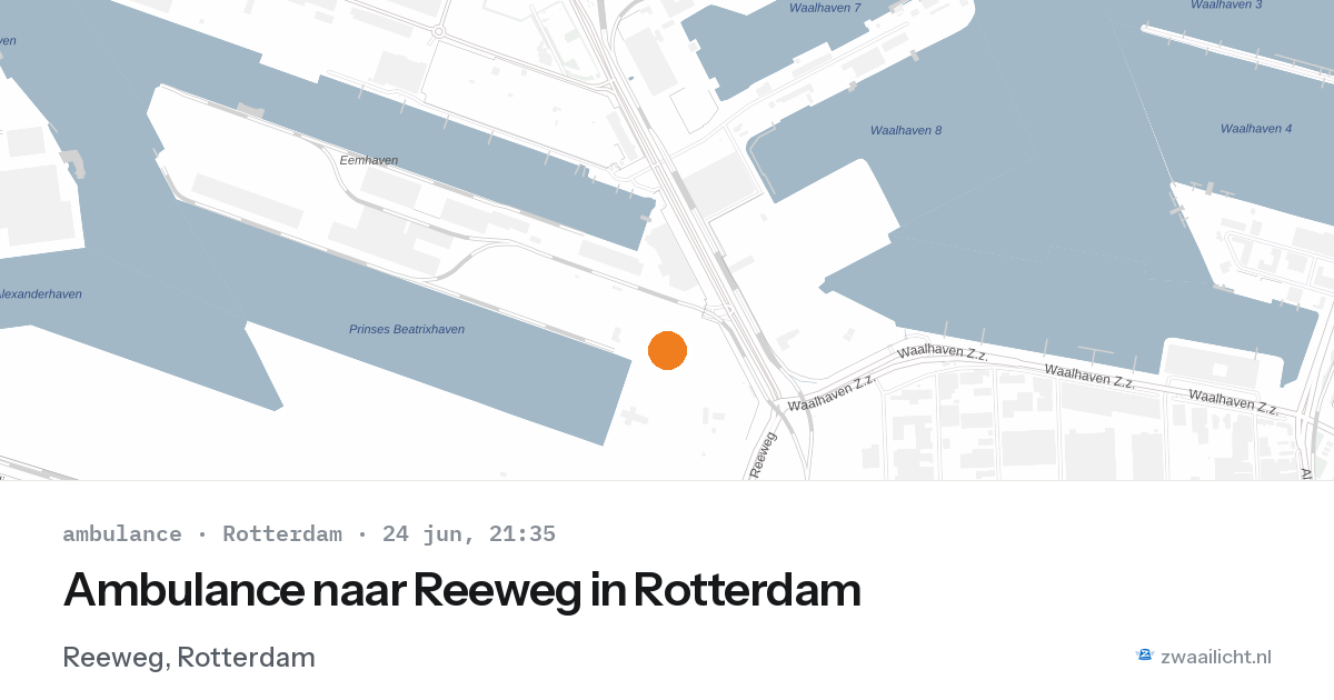 Ambulance naar Reeweg in Rotterdam — 24 jun 2026