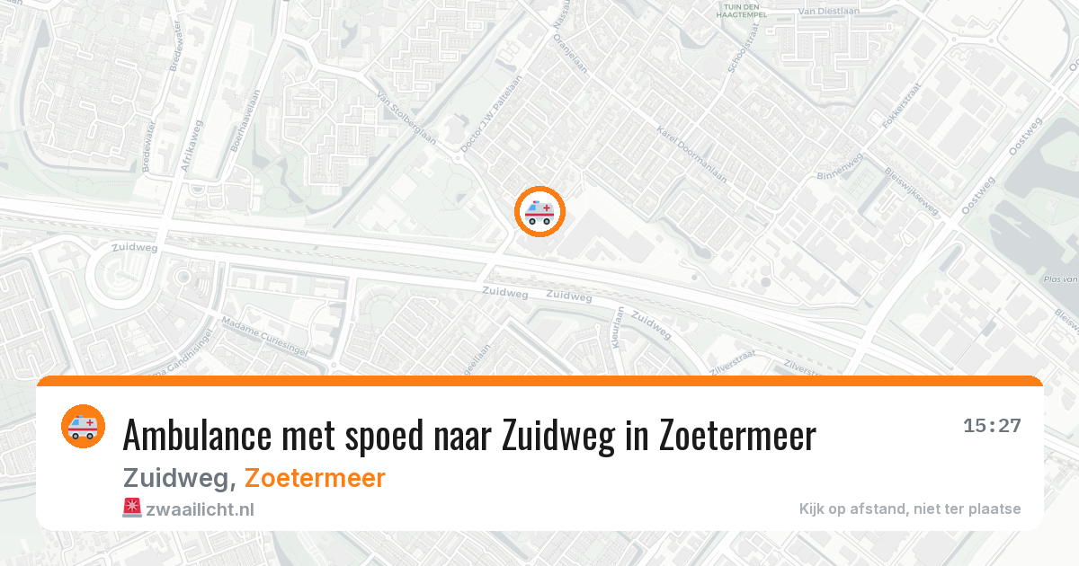 Ambulance met spoed naar Zuidweg in Zoetermeer — 2 mrt 2026