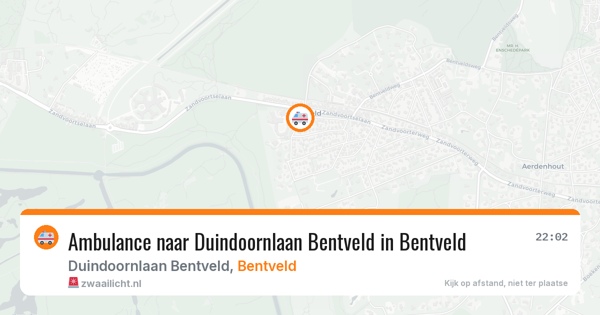 Ambulance naar Duindoornlaan Bentveld in Bentveld — 31 mei 2026