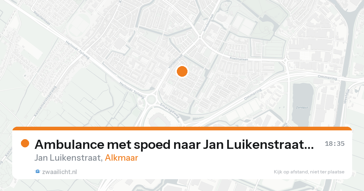 Ambulance met spoed naar Jan Luikenstraat in Alkmaar — 31 jan 2026