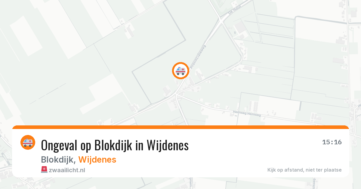 Ongeval op Blokdijk in Wijdenes — 13 feb 2026