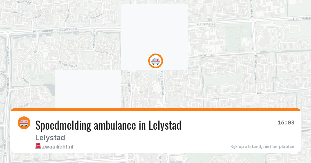 Spoedmelding ambulance in Lelystad — 9 feb 2026
