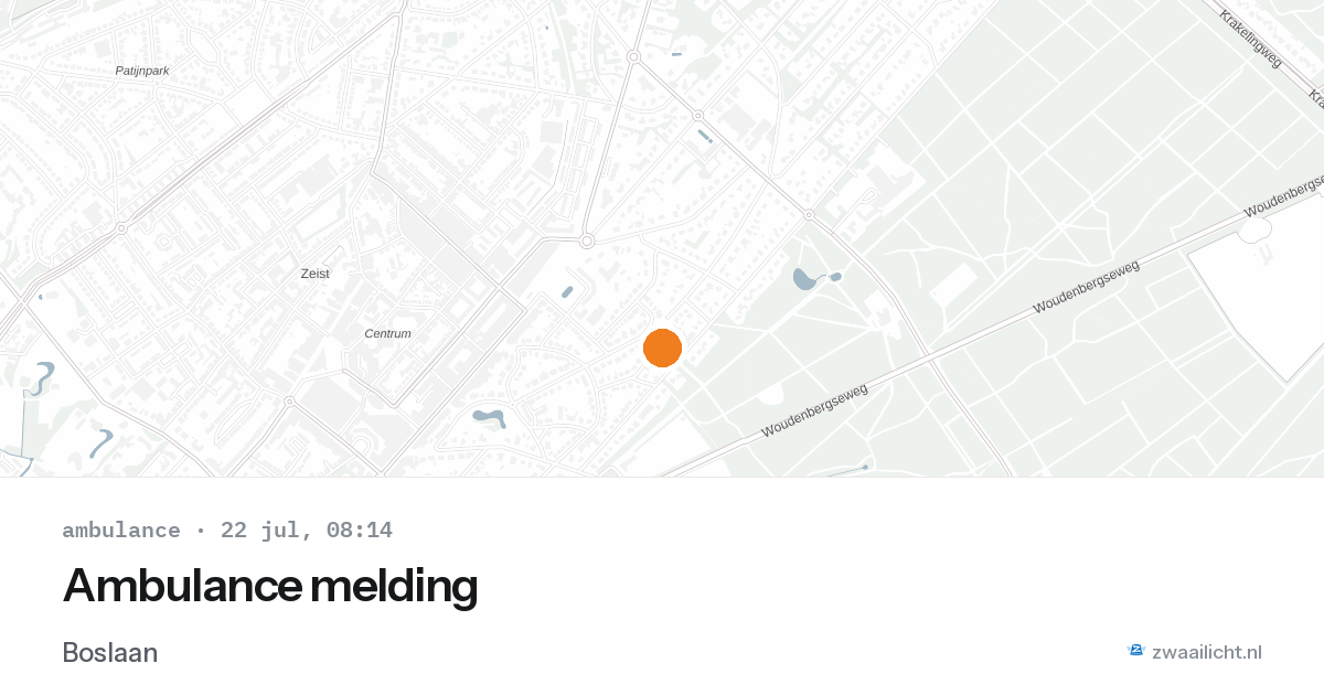 Ambulance melding — 1 mei 2026