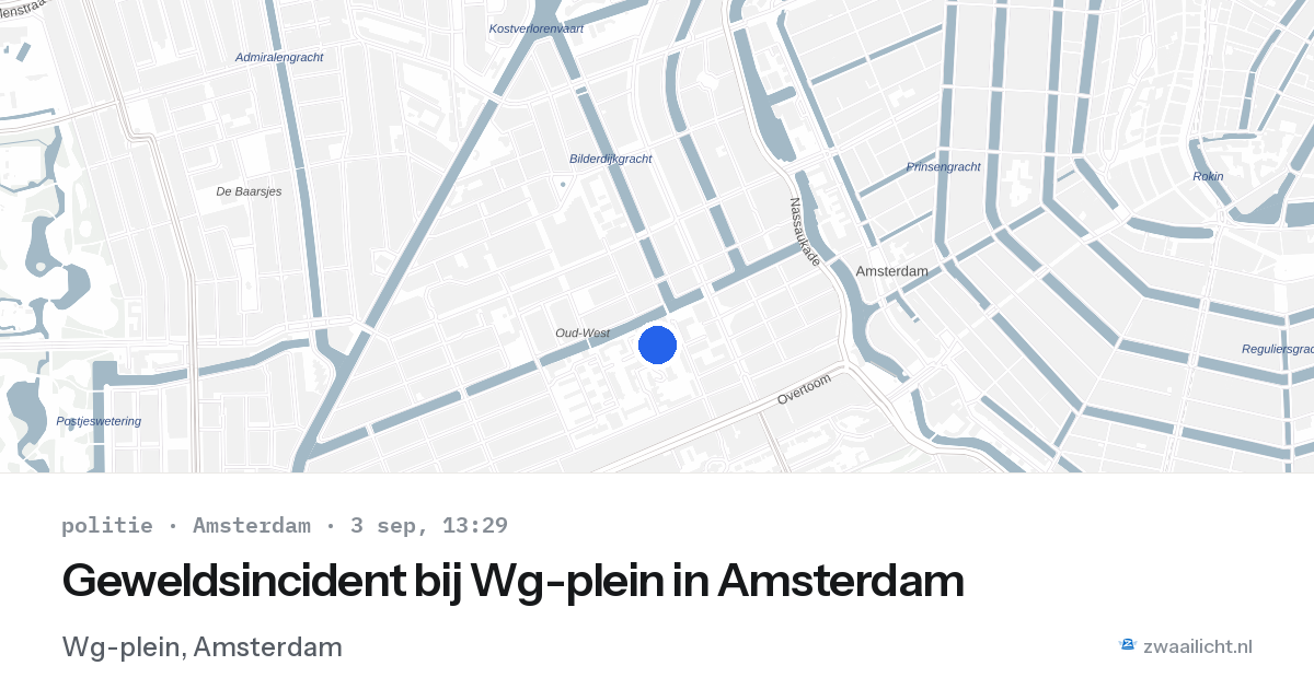 Geweldsincident bij Wg-plein in Amsterdam — 3 sep 2026